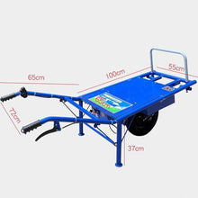 XQZMZSCP Electric Flatbed Truck, Utility Service Cart Power Wagon, Transport Wheelbarrow, for Easy Handling and Unloading On The Farm/Factory (C)