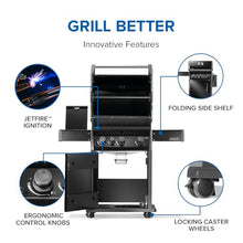 Napoleon Rogue 425 3-Burner Natural Gas Grill with Range Side Burner