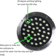 4PCS Underground Light LED 110V Landscape Lights, IP67 Waterproof, Path Light, Underground Light LED, Landscape In-ground Well Lights, Decorative Spotlight, Buried Lights ( Color : Blue , Size : 36W )