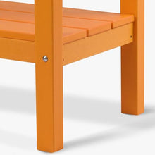WestinTrends Malibu 55" Outdoor Patio HDPE Adirondack 2-Tier Shelf Console Table, Orange
