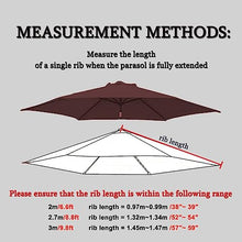 PUCNHZYNW Replacement Canopy for 6/8 Rib Patio Umbrella Beige 2m Awning Top Cover for Outdoor SunshadeWaterproof Fabric Easy Install UV Protection