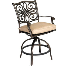 Hanover Monaco 7-Piece Outdoor Patio High-Dining Set Tan