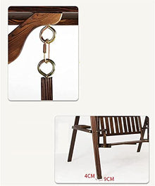 KYTGFH Patio Swing Porch Hang Club Bench Chair,Patio Wooden Chair Swing with Stand Outdoor Lounge Chair Outside Furniture Outdoor Swing Chair Bench