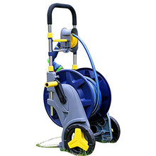 Garden Hose Reel Cart with Hose,Household Car Wash ABS+Aluminum Alloy Splicing Water Pipe Cart Rack, Retractable Garden Watering (20M)
