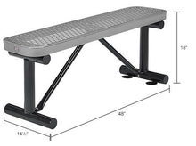 Global Industrial 4'L Heavy Duty Expanded Metal Mesh Flat Bench, Gray