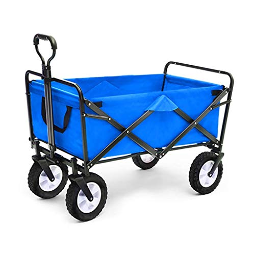 Lortix Heavy-Duty Foldable Garden Cart - 4-Wheel Utility Trolley for Camping, Fishing, Groceries & More - 80Kg Capacity Portable Outdoor Hauler for Easy Transport & Storage
