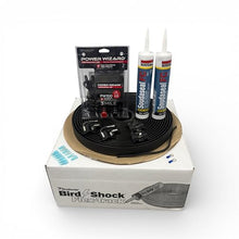 Bird Shock Flex-Track Complete Starter Kit | Low-Profile Bird Deterrent System | Humane Avian Control Track | Pigeon Spike Alternative | Long-Term Exclusion | Plug-in Black