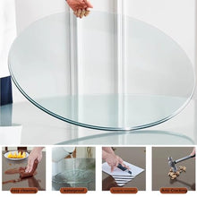 Round Glass Dining Table Top, Circle Tempered Glass Kitchen Table Top Set for 4-6, Glass Table Top Tempered Polished Edge, for Dining Tables, Coffee Tables, Office Desk Tops(Size:90CM(36INCH))