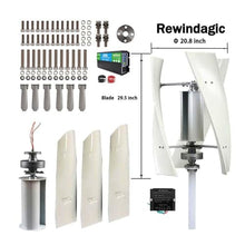 HUIZHITENGDA 3-Blade Vertical Axis Wind Turbine 12V/15000W