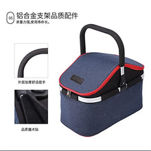 ASWRTYJO Outdoor Camping with Cover Portable Basket Insulation Bag Travel Folding Picnic