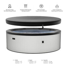 Wave Tahoe Eco-Foam Hot Tub | Round Energy-Efficient Outdoor Spa with 90 Bubble Jets, Built-in Heater, WiFi App Control and Insulated Cover | Graphite Gray | 6 Person | EnergySave Bundle