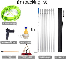 Solar Panel Cleaning Brush and Pole Solar Panel Cleaner 50cm Brush 8m Pole Window Cleaning Equipment Extendable