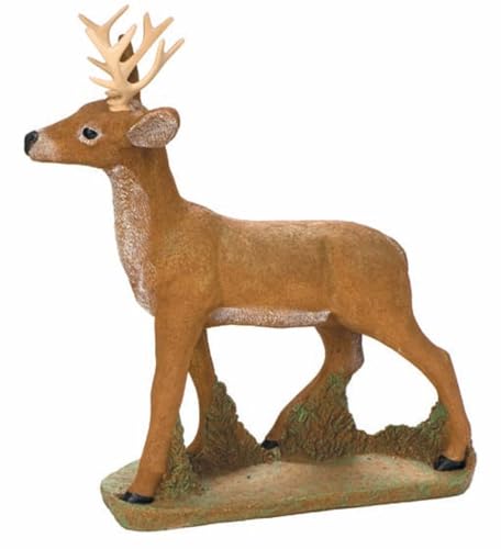 SOLID ROCK STONE WORKS Medium Standing Buck Concrete Statue 35" Life Like