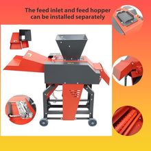 THUXEON 4-Blade Grass Cutting and Silk Kneading Machine, 220V Hay Cutter Kneader Grinder, 2.2KW Crushing Corn Peanuts Straw Wheat, 400-800KG/H