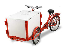 Omcan Front Load Ice Cream Tricycle Red Frame White Box