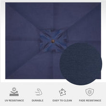 Treasure Garden AKZ PLUS Cantilever Umbrella 10'x13' Rectangular Sunbrella Spectrum Indigo Canopy and Bronze Frame with Rolling Base