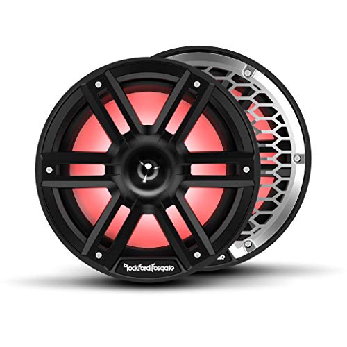 Rockford Fosgate M2-8HB Color Optix 8” 2-Way Coaxial Marine Speakers with Horn Tweeters Black
