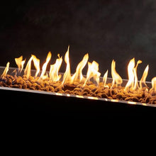 The Outdoor GreatRoom Company Linear Crystal Fire Plus Electronic Ignition Fire Pit Burner Kit (CFP1242DSILP), 12x42-Inches, Propane