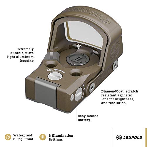 Leupold DeltaPoint Pro Red Dot Sight 2.5 MOA Dot Dark Earth NV