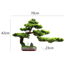 YXIANG56Q Fake Plants Decorative Ornaments Pine Tree Bonsai Simulation Plants Living Room Entrance Hotel Decorations Chinese Aquascape Bonsai Tree