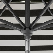 OROTLECT 11 Foot Grey Patio Umbrella With Aluminum Ribs Crank Lift In Cabana Classic Sunbrella