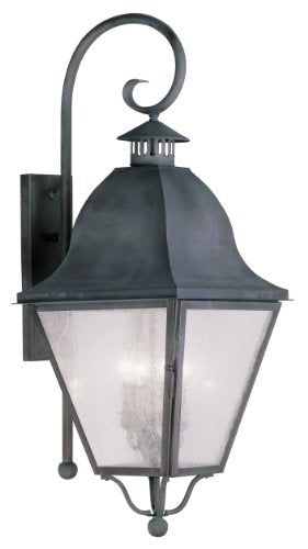 Livex Lighting 2558-61 Amwell 4-Light Outdoor Wall Lantern, Charcoal