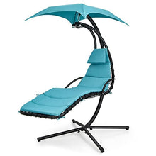 TEOYETTSF Suspension Bent Steel Chair Recliner Swing Removable Canopy and Overhead Light