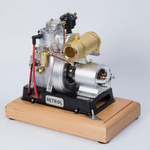 MindXplore RETROL185-Type Micro Single-Cylinder 4-Stroke Engine Model for Classic Vintage Tractor (Pulley Version)