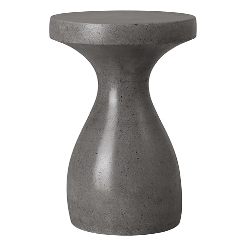 Emissary 22in. H Matte Terrazzo Gray Round Terrazzo Garden Stool