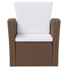 RJPLMFV 16 Piece Poly Rattan Patio Lounge Set with Cushions Brown