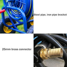 SDdPulse Garden Hose Reel Cart with Wheels, Large Capacity Outdoor Hose Storage Rack for Easy Car Wash and Agricultural Irrigation,Blue 25mm-+40m Pipe
