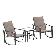 Flash Furniture Rocking Chair Bistro Set, Brown/Black, 3-Piece Set