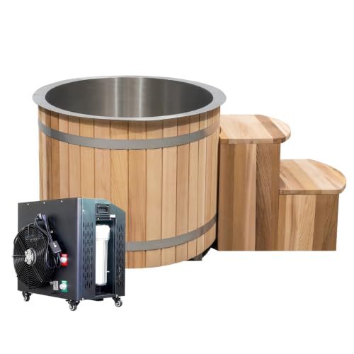 Outdoor Ice Bath Tub with 1HP Chiller, WiFi Control Ice Cold Plunge Therapy