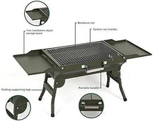 Barbecue Charcoal Grill Portable Charcoal BBQ Grill Collapsible Portable Grill Camping Outdoor Cooking Tools Portable Grill Portable Charcoal Grill(Silver)