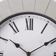 Wall Clock Weatherproof, Garden Wall Clocks Ornaments Outdoor, Precise Timing with Temperature and Humidity Meter