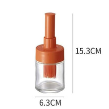 UOHLCX Portable Silicone Oil Bottle with Brush Grill Brushes Pastry Kitchen Baking BBQ Tool
