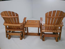 Kilmer Creek Rustic Finished 6 Foot Cedar Fanback Settee Glider, Amish Crafted