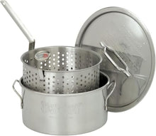 Bayou Classic 32 Quart Complete Stainless Steel Deluxe Turkey Fryer Kit With 10 Quart Fry Pot