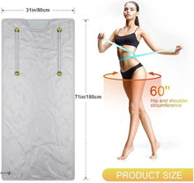 TZLGMDER Home Spa Sauna Weight Loss Fat Burning Heated Sauna Blanket Sauna Blanket Weight Loss Detox Home Spa Salon Fitness Machine(Silver)