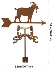 Weathervane Metal for roof Garden Yard Sheep Weathervanes Spray Paint Weather Vane Wind Direction Indicator Patio Lawns Sheds Barns Garden Yard Roof Mount Easy Use