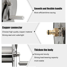 Wall/Floor Mount Hose Reel 1/2 Inch Garden Hose, Hose Butler Stainless Steel Water Hose Rack with spray gun and accessories, Portable Hose Stand Patio Hose Hanger, Hose Holder Storage Swivel Bracket