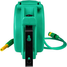 CFDZCP Wall Mounted Automatic Garden Hose Holder， 10/20m Green Shock Resistant Housing ，Outside Water Pipe Rack Winding Tool for Garden, Lawn, Farm(20m)