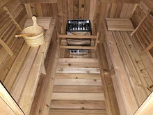 MCP Sauna Canadian Red Cedar Wood Outdoor Barrel Steam Sauna 6KW Heater