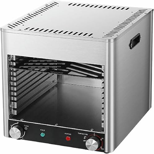 WZUOPG 1450°F Indoor Grill Tabletop Broiler, Portable Steak Cooker, Stainless Steel Outdoor BBQ Machine for Steak, Chicken, Vegetables and Pizza,110V