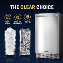 Newair 18” Under Counter Ice Maker, Built-in or Freestanding, 100lbs/ Day