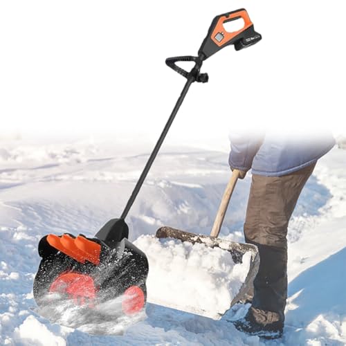 Beachtiful Electric Snow Thrower Adjustable Angle 41cm Clearing Width 15cm Intake Height 10m Throw Two Battery Portable Easy Maneuver Safety Switches Comfort Handle