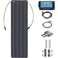 MDYHY 50/100w Solar Battery Charger(40a/60a Controller), 2-in-1 Cable Solar Panel Kit, High Efficiency Solar Panel Kit, for Garage, Rv, Roof, Yacht, Boat,A