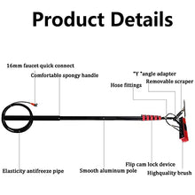 Water Fed Telescopic Brush, Multi-Purpose Window Cleaning Pole, Extendable Water Spray Brush, Photovoltaic Panel Cleaning Tool, Solar Panel Conservatory Roof Cleaner,3.6m
