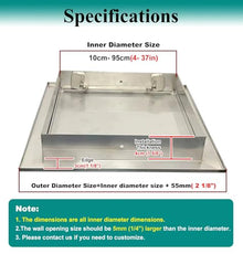 WAMVZYX Stainless Steel BBQ Grill Access Door 4x4 6x6 20x14 24x30 30x30 32x32, Push to Open Access Panel Bathroom/Outdoor Kitchen Inspection Door(20x28in/50x70cm)