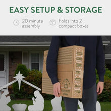 Outdoor Nativity Store Complete Weatherproof Nativity Scene Set - 12 Figures for Outdoor Christmas Decoration - Large, White
